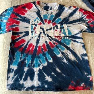 KKG TAMU t-shirt in red, white, blue Tye dye